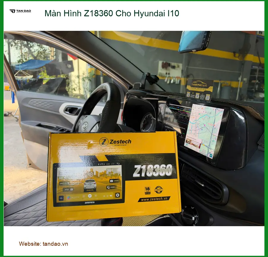 Anh Kiên lắp Màn Hình Z18360 cho Hyundai I10 tại Quận 9 để xe thêm hiện đại ảnh thực tế 5