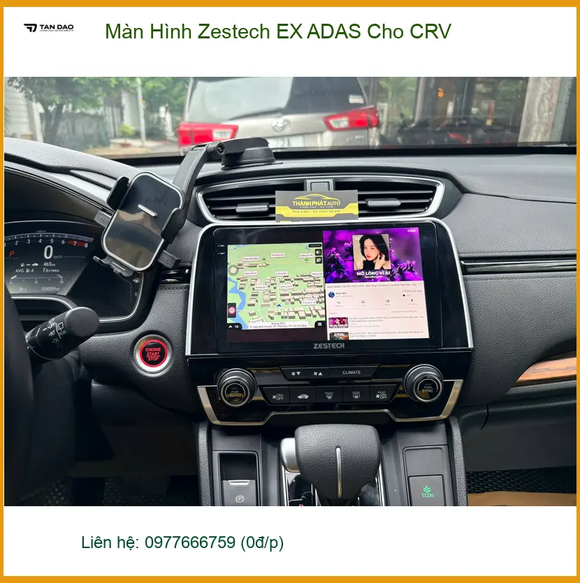 Anh Duy lắp Màn Hình Zestech EX ADAS cho CRV Quận Bình Tân vì cần ADAS ảnh thực tế 4