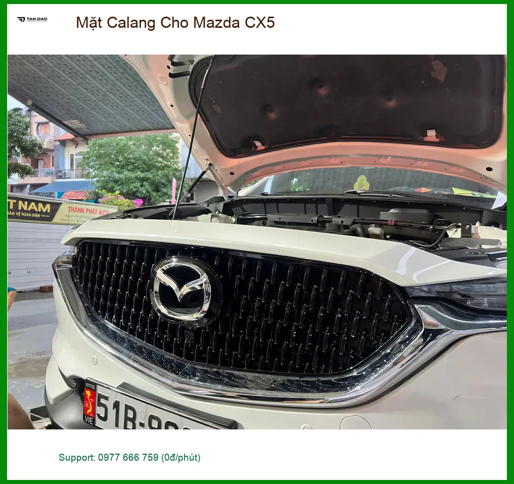Chú Lâm lắp Mặt Calang cho Mazda CX5 tại Quận Thủ Đức vì muốn xe trông sang hơn ảnh thực tế 4