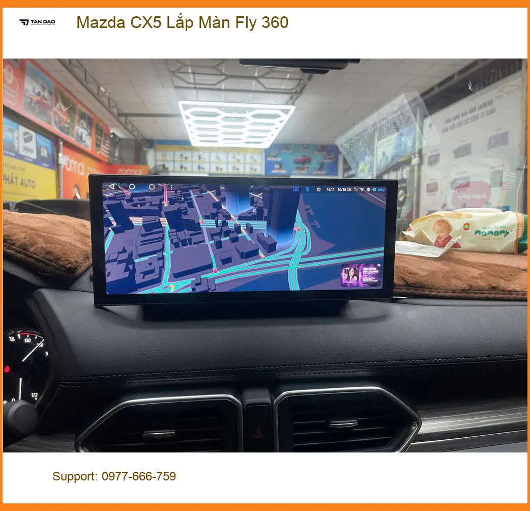 Anh Tấn Lắp Màn Fly 360 cho Mazda CX5 tại Quận 12 để lái xe an toàn hơn ảnh thực tế 4