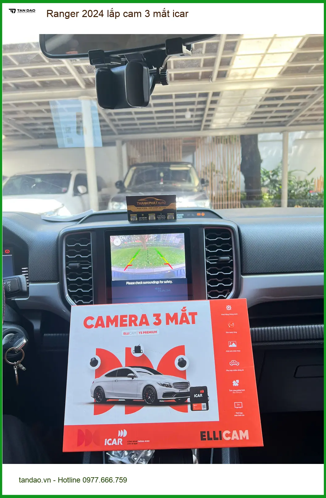 Chú Sáng lắp cam 3 mắt ICAR cho Ranger 2024 tại Quận 9 để lái xe an toàn hơn ảnh thực tế 4