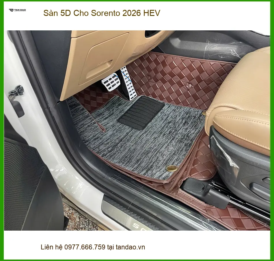 Chị Thảo lắp sàn 5D cho Sorento 2026 HEV tại Quận 9 nâng tầm không gian xe ảnh thực tế 2