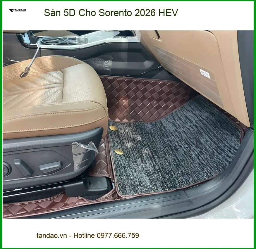 Chị Thảo lắp sàn 5D cho Sorento 2026 HEV tại Quận 9 nâng tầm không gian xe ảnh thực tế 3