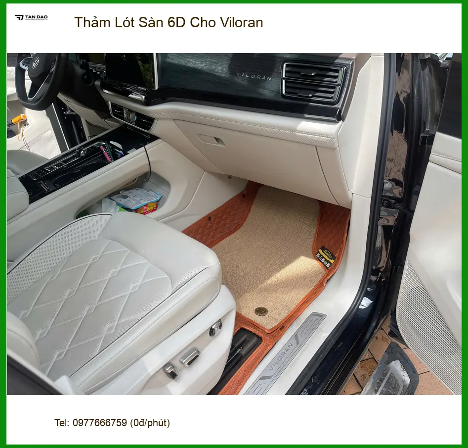 Anh Khôi lắp Thảm Lót Sàn 6D cho Viloran tại Quận 9 để xe luôn sạch sẽ và sang trọng ảnh thực tế 5
