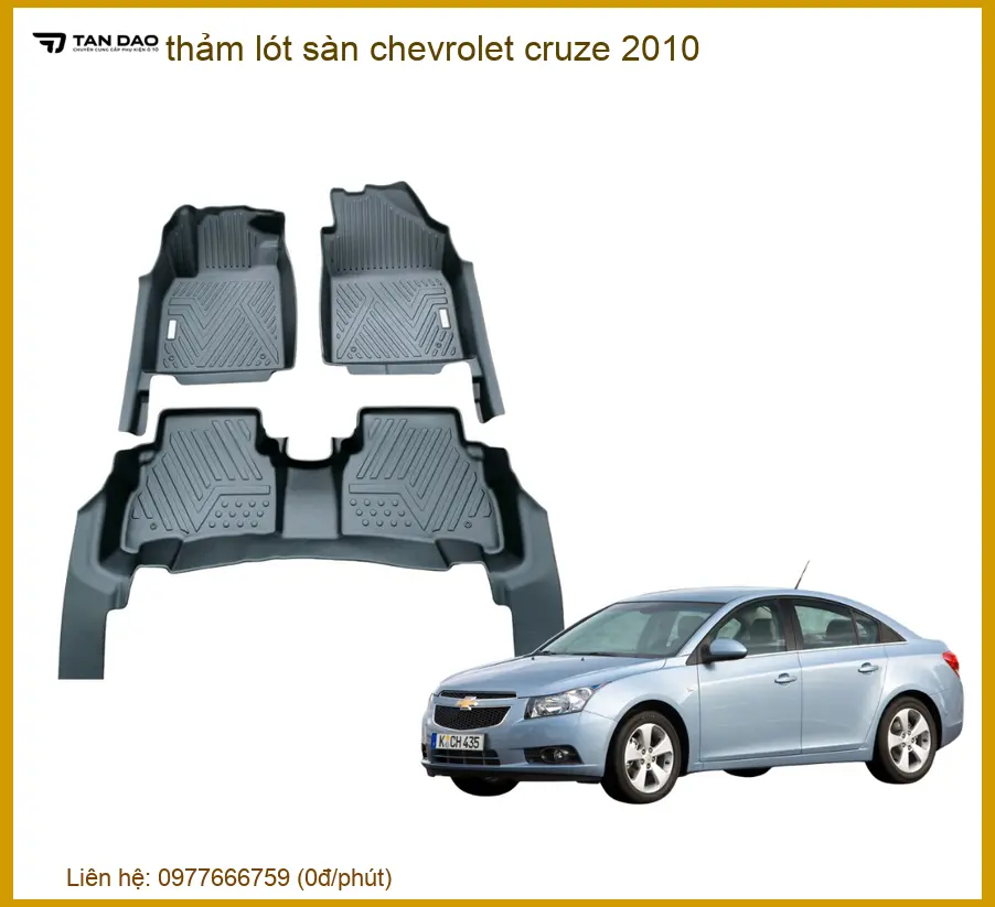 Thảm Lót Sàn Chevrolet Cruze 2010 - Địa Chỉ Lắp Đặt Chính Hãng TPHCM
