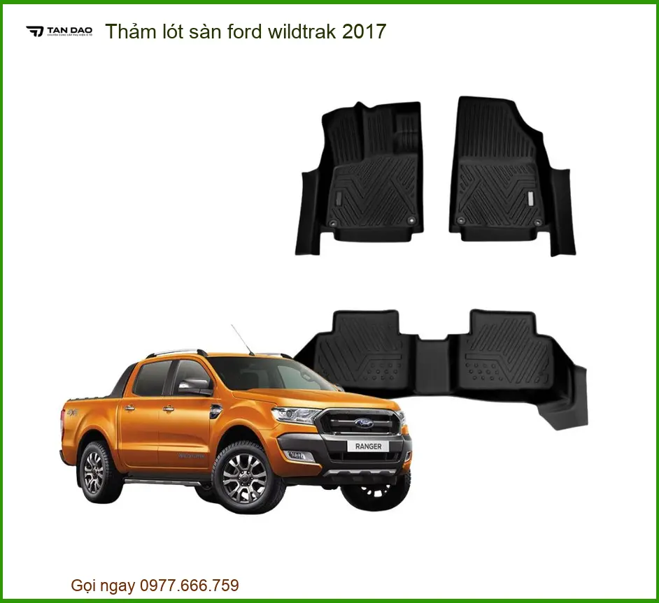 Thảm Lót Sàn Ford Wildtrak 2017 Cao Cấp - Địa Chỉ Lắp Đặt Uy Tín TPHCM
