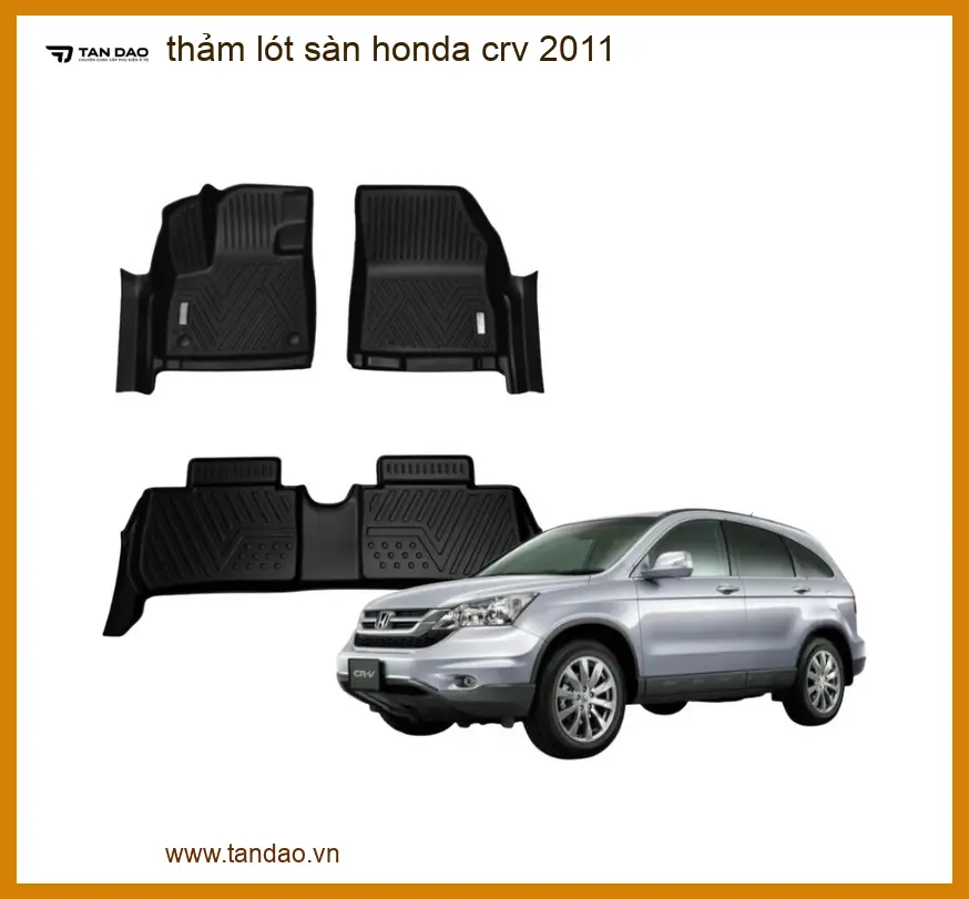 Thảm Lót Sàn Honda CRV 2011 - Trung Tâm Lắp Đặt Chính Hãng TPHCM