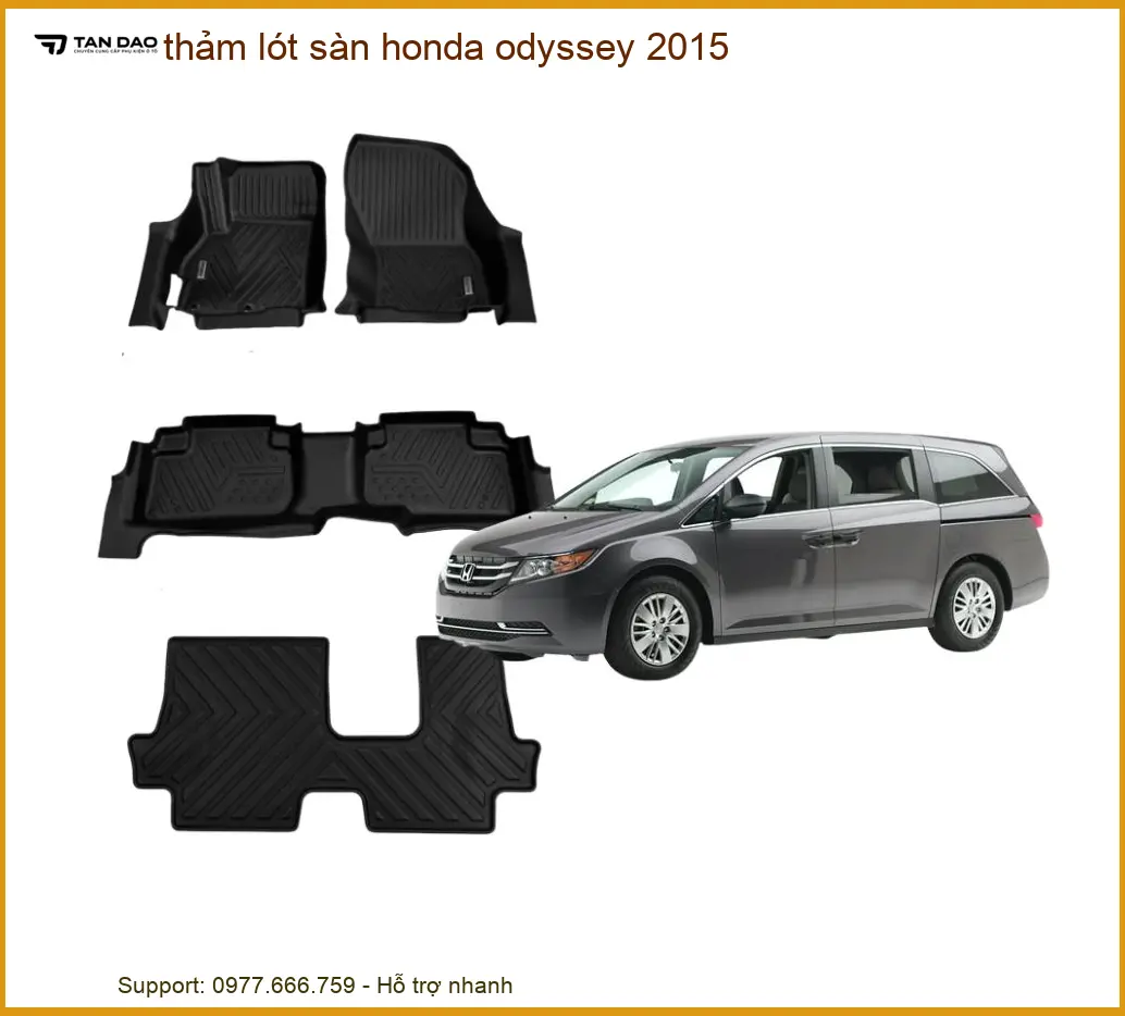 Thảm Lót Sàn Honda Odyssey 2015 - Trung Tâm Lắp Đặt Chính Hãng TPHCM