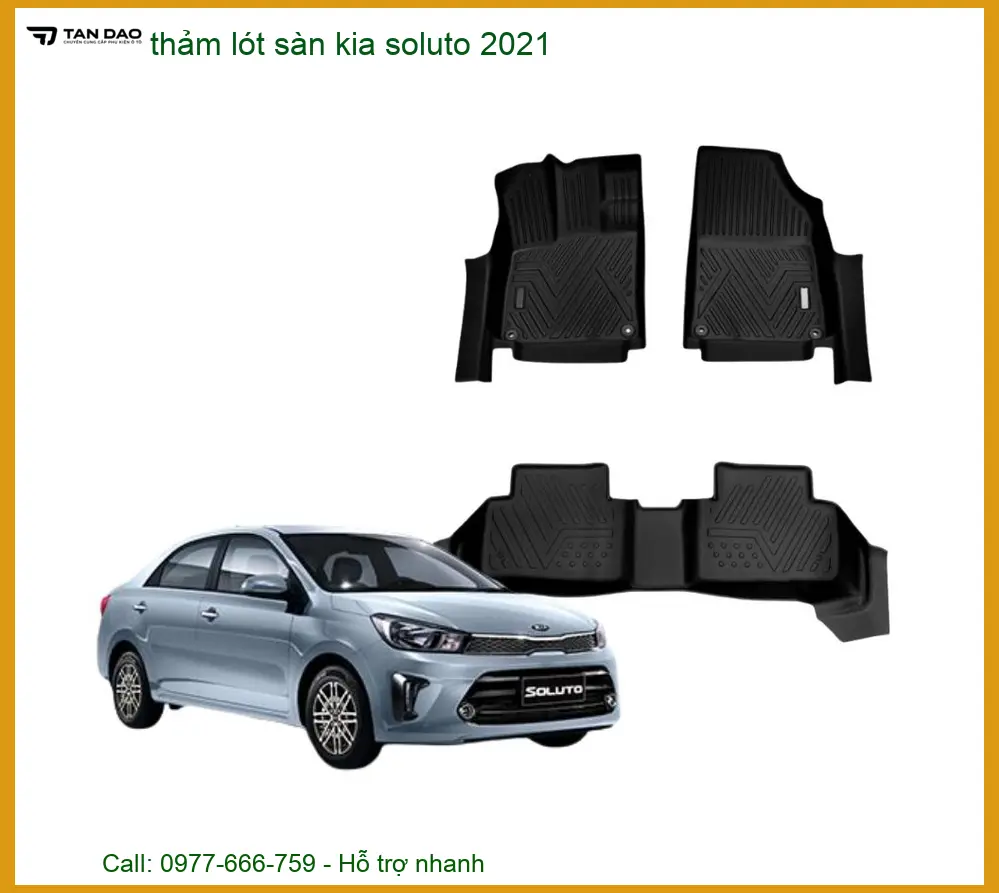Thảm Lót Sàn Kia Soluto 2021 - Trung Tâm Lắp Đặt Chính Hãng TPHCM