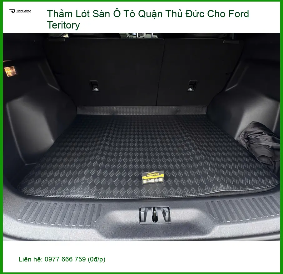 Chị An thay thảm lót sàn ô tô Ford Territory để nội thất xe luôn sạch sẽ tại Thủ Đức ảnh thực tế 5