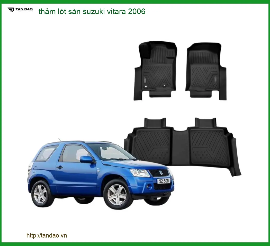 Thảm Lót Sàn Ô Tô Cao Su Suzuki Vitara 2006 - Địa Chỉ Lắp Đặt Uy Tín TPHCM