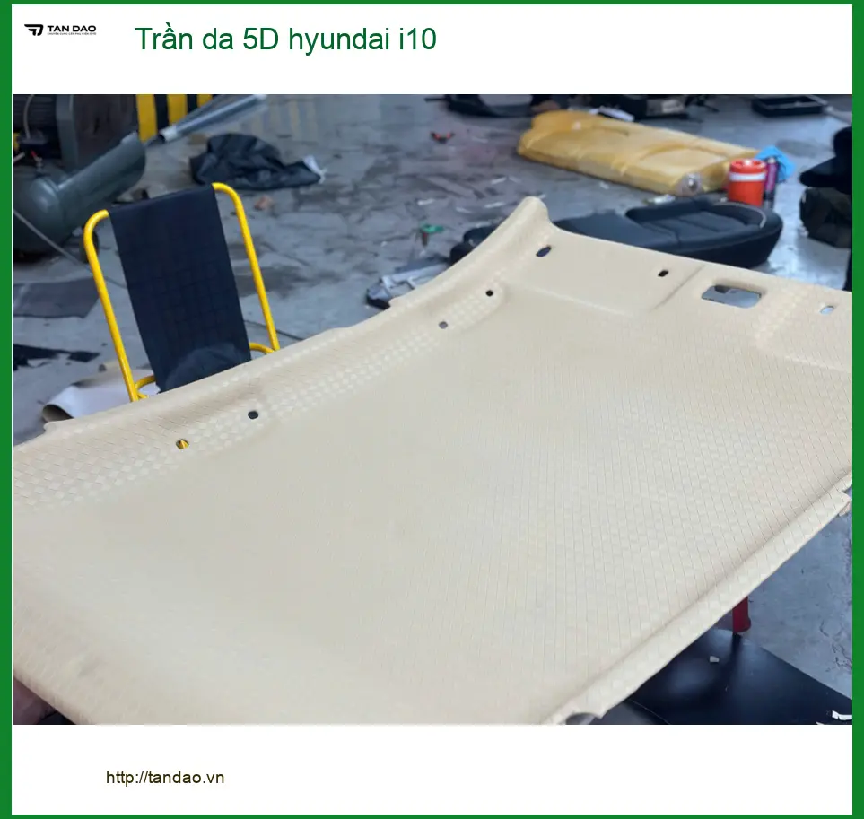 Bác Hiền bọc trần da 5D Hyundai i10 tại Quận 4 cho nội thất sang trọng ảnh thực tế 3