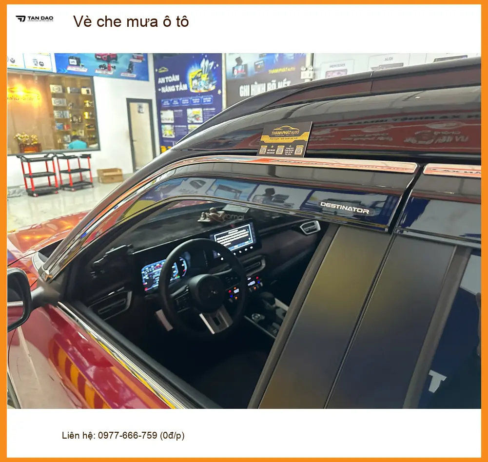 Chị Hoa lắp vè che mưa ô tô Hyundai Accent Quận Tân Phú tránh hắt nước mưa